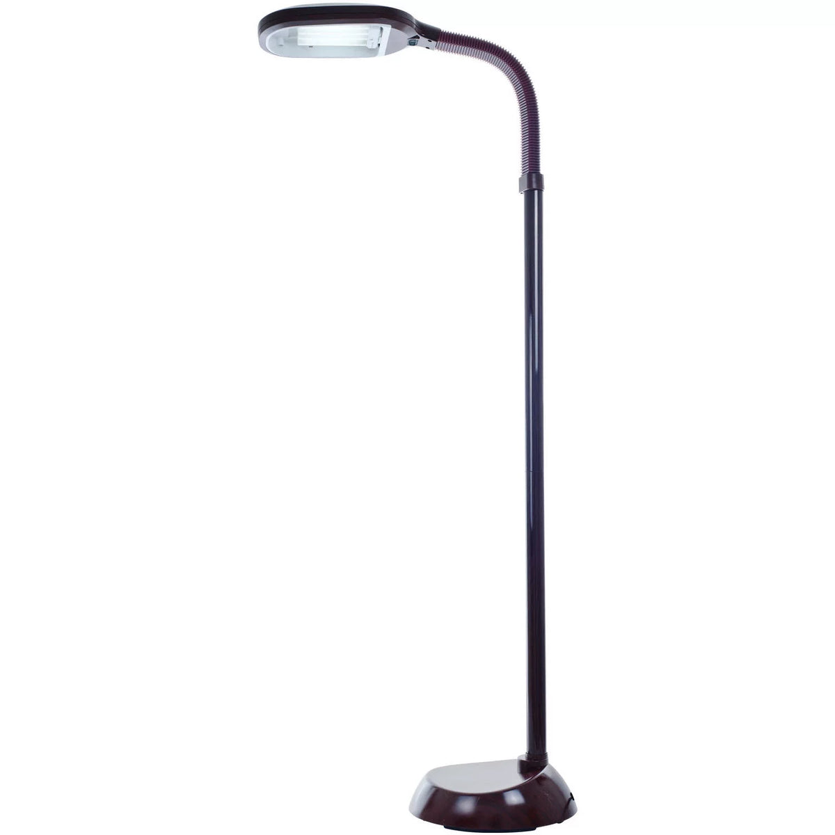 Brown Woodgrain Floor Lamp with Bendable Neck C991