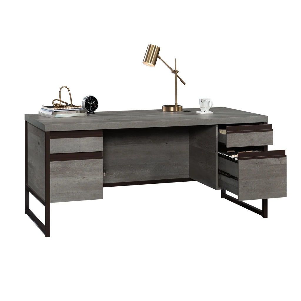 Engineered Wood Executive Desk in Mystic Oak I171556