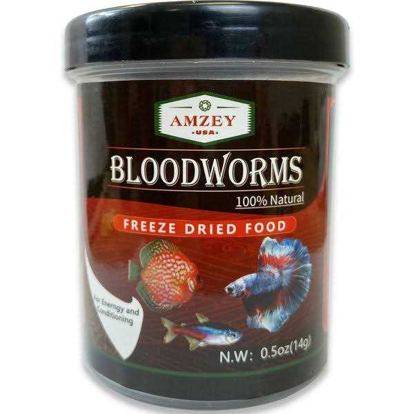 Freeze Dried Blood Worms Aquarium Fish Food C868845