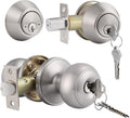 6 Pack Satin Nickel Stainless Steel Privacy Door Knobs G56088
