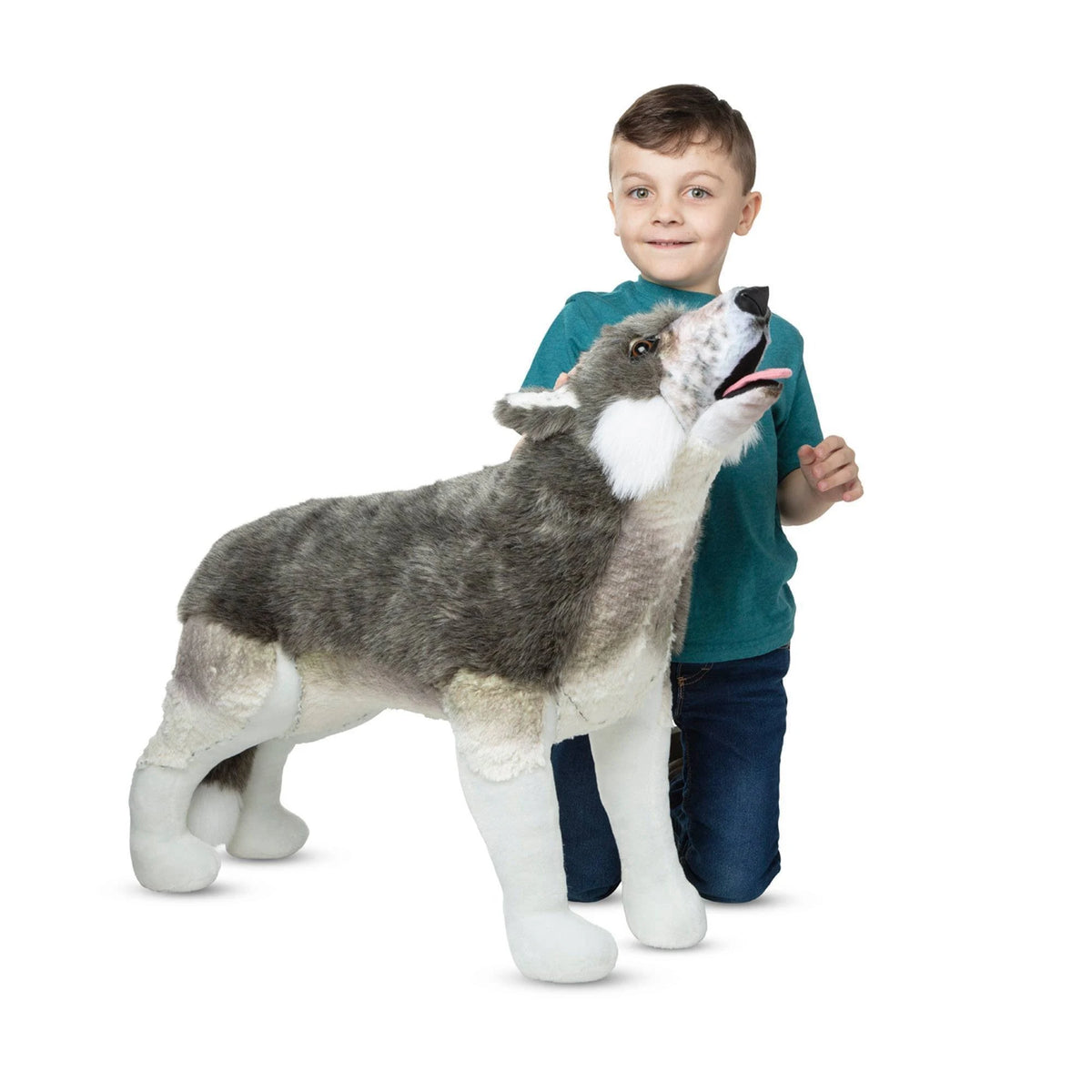 Gray Wolf Stuffed Animal J132586