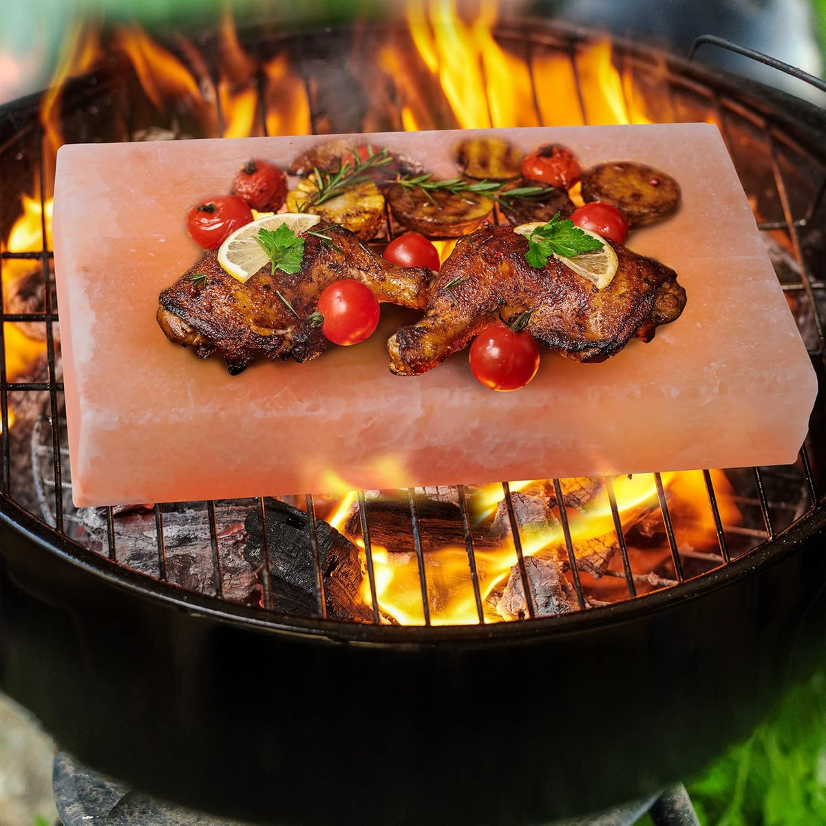 Himalayan Salt Block with Stainless Steel Holder T8928
