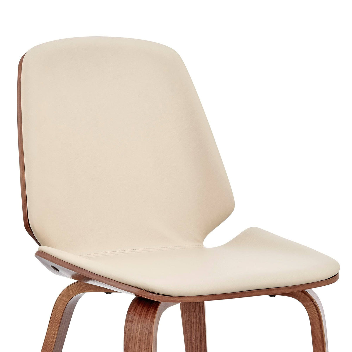 Gray Faux Leather and Walnut Wood Accent Chair T774064
