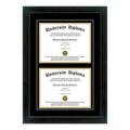 Black 1.5x22 Frame Double Diploma Frame S753