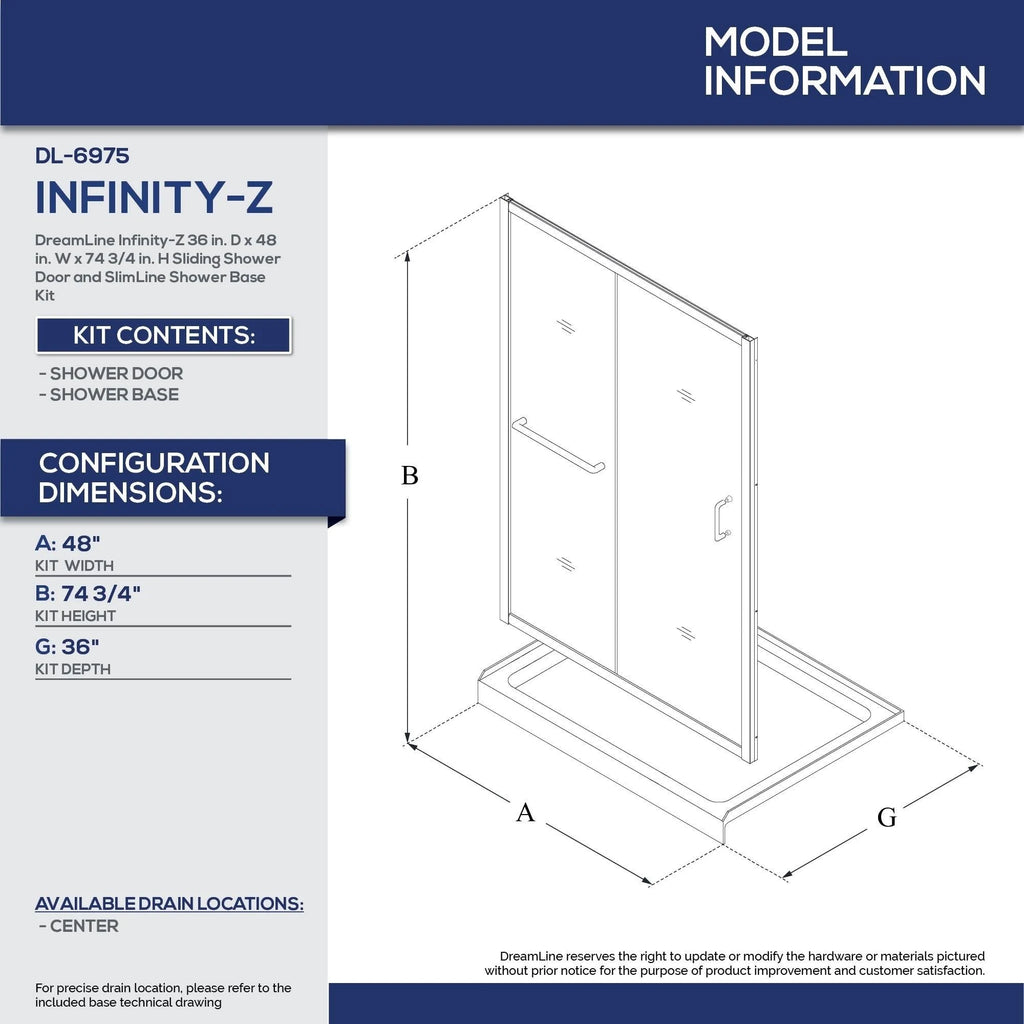 Clear Sliding Shower Door with Chrome and Black Base P698746